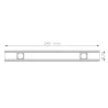 Rejilla para rebosadero piscina 22/245 mm. uni