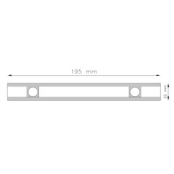 Rejilla para rebosadero piscina 22/195 mm. uni