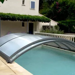 Cubierta baja semi-corredera para piscina modelo 8 de 12 x 6