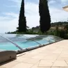 Cubierta para piscina baja de 6 x 3 motorizada