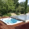 Cubierta extraplana para piscina modelo 5 de 6 x 3 motorizada