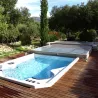 Cubierta extraplana para piscina modelo 5 de 6 x 3 motorizada