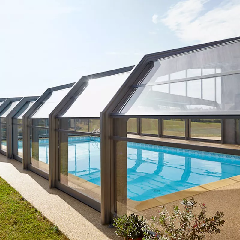 Cubierta para piscina alta independiente de 8 x 4