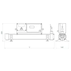 Calentador digital Titanio 12 kw mixto Trifásico