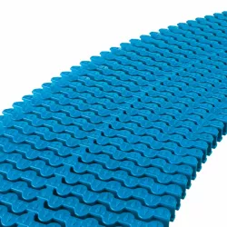 Rejilla para rebosadero piscina color Azul Celeste 22/195 mm.