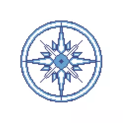 Dibujo gresite Rosa azul y blanca