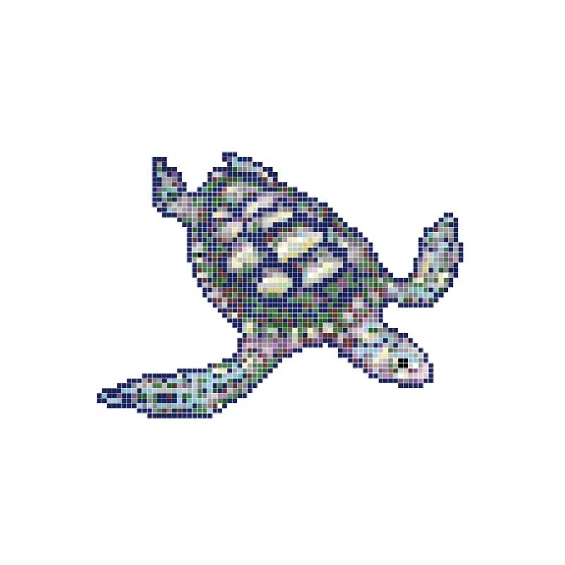 Dibujo gresite Tortuga verde