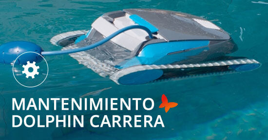 Mantenimiento de rutina del limpiafondos Dolphin Carrera