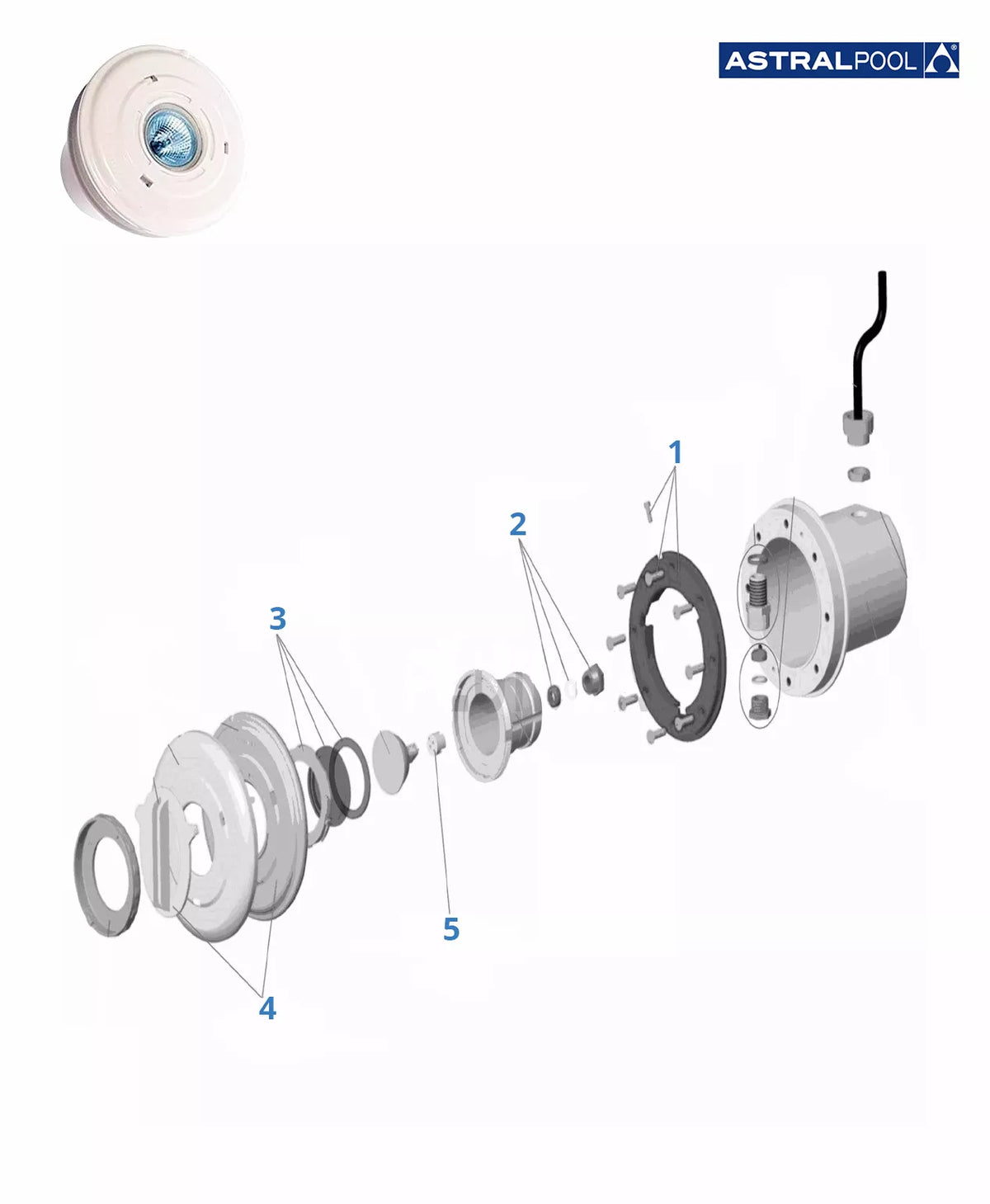 Faretto mini di ricambio Astralpool