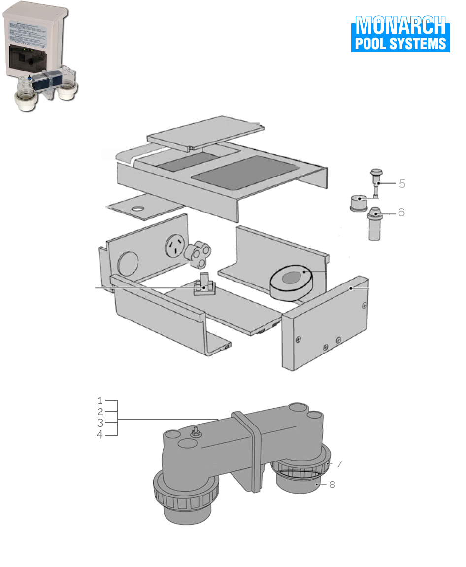 Onderdelen voor Eco Salt chlorinator