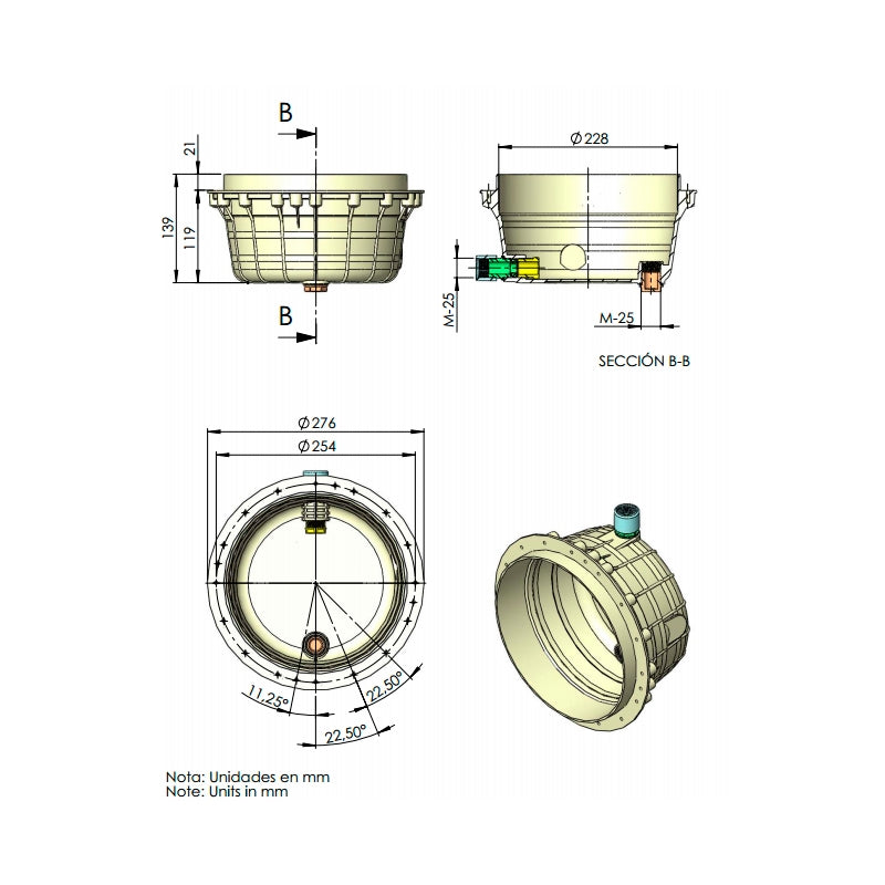 Foco piscina de liner Astralpool con nicho 300 W