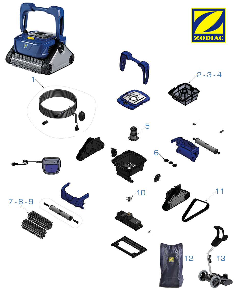 Peças de substituição Zodiac RC 4400