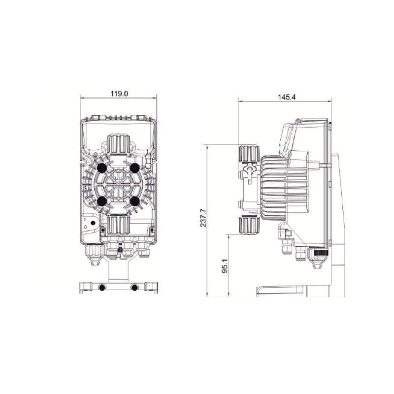 Bomba dosificadora TPR 603 con kit en PVDF-T