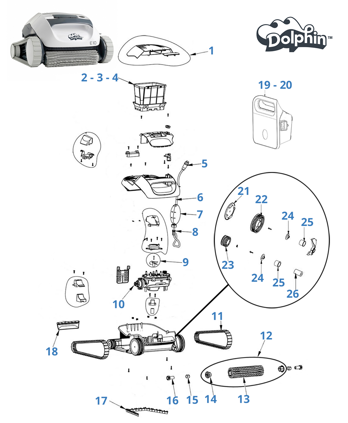 Ersatzteile für Dolphin E10