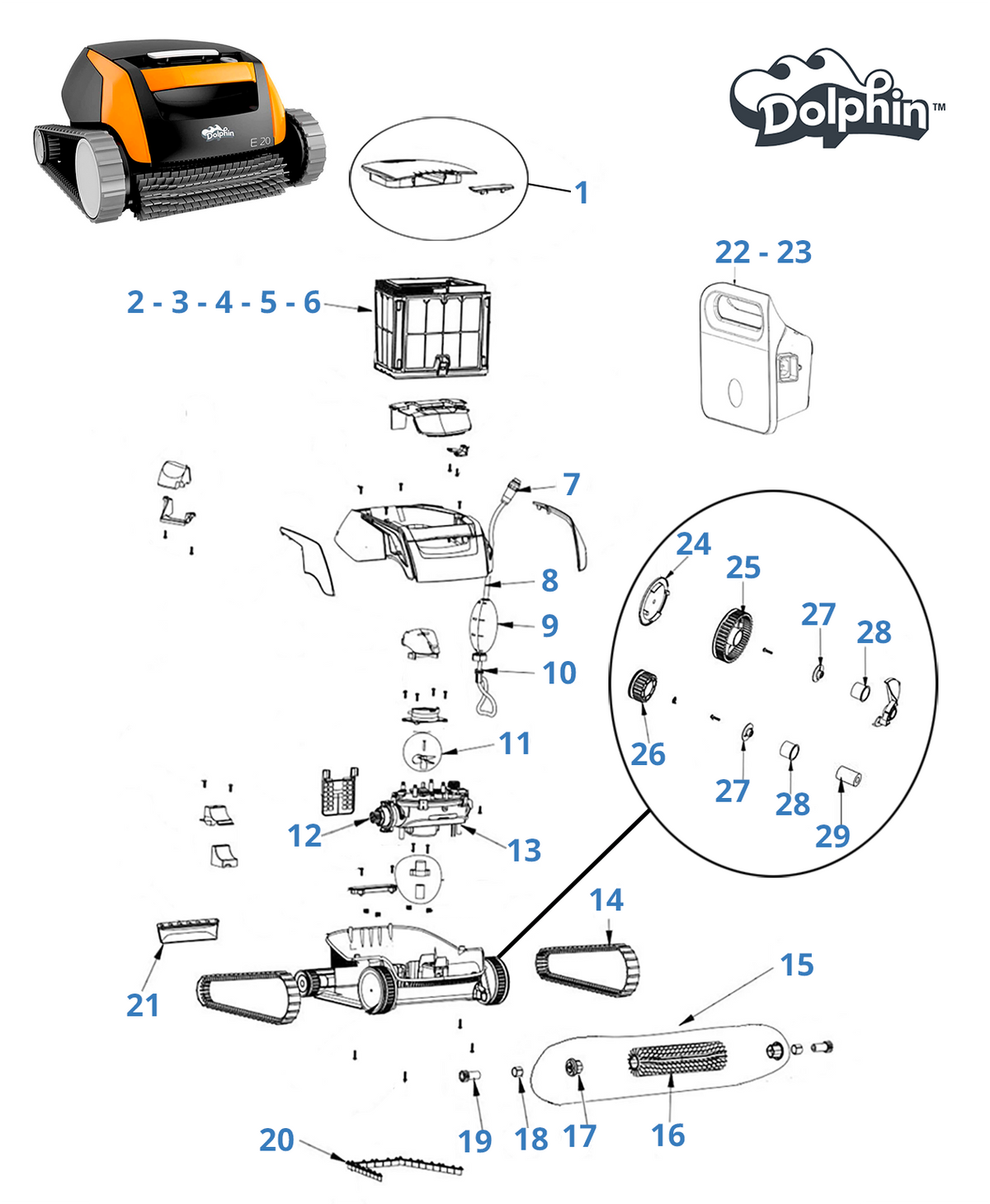 Recambios para Dolphin E20