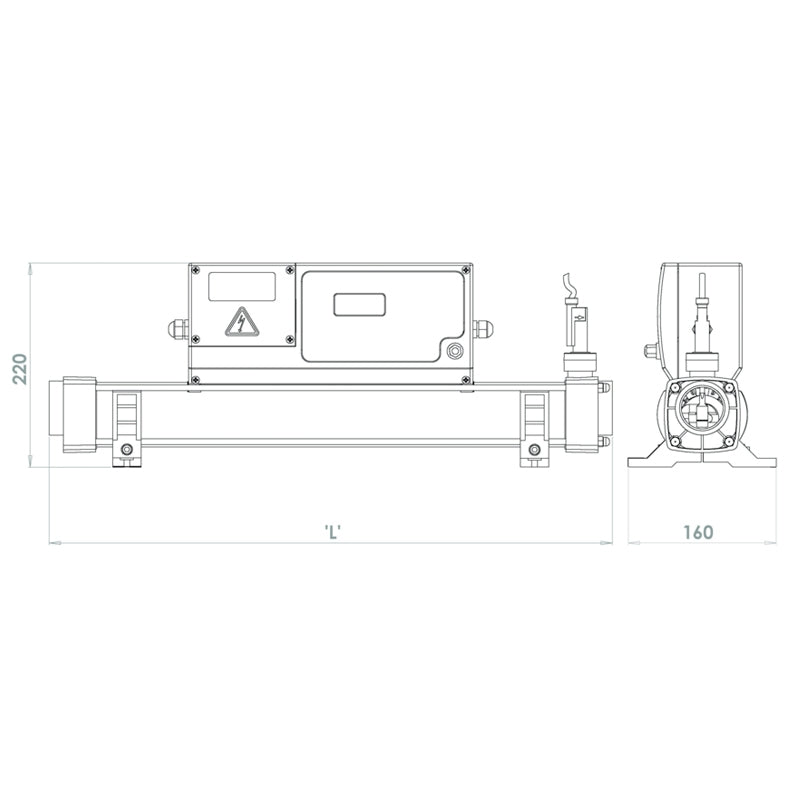 Calentador digital Titanio 12 kw monofásico