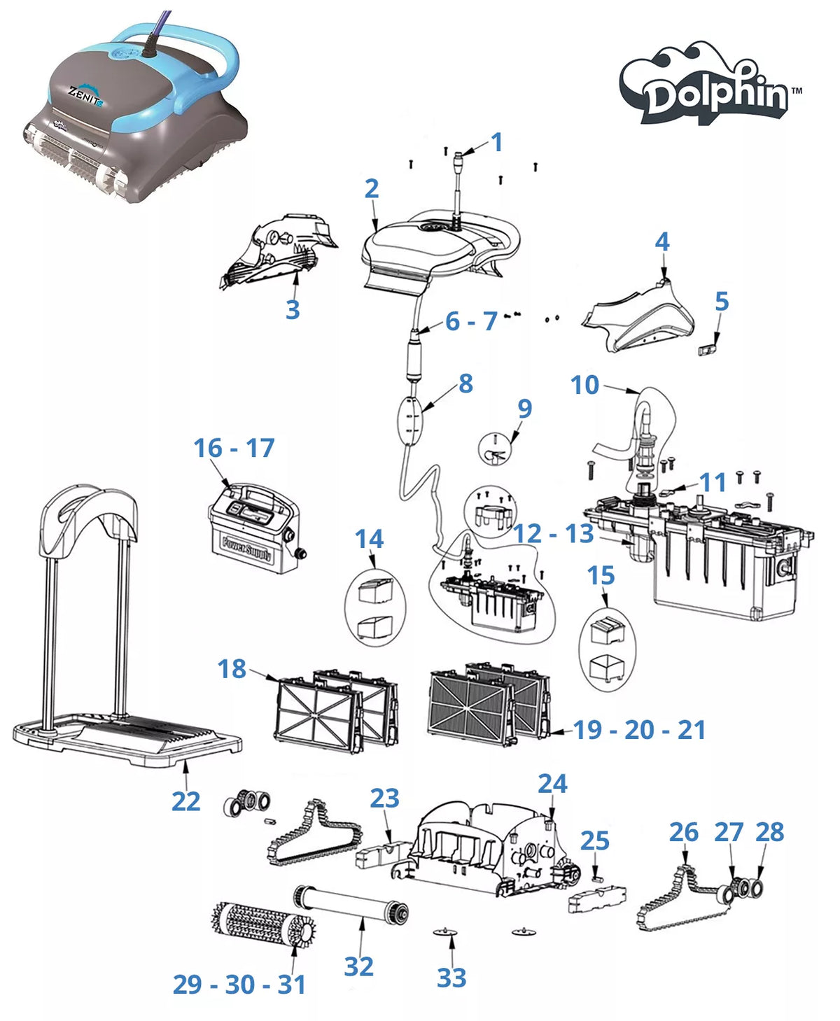Recambios para Dolphin Zenit 10