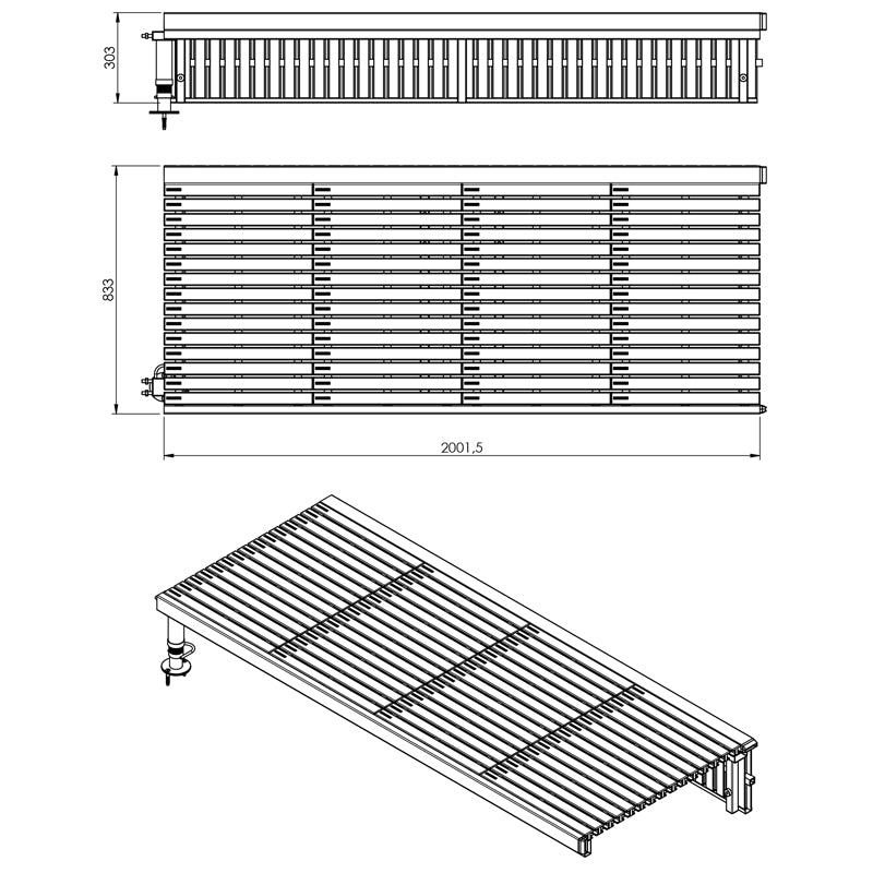 Plataforma Podiums ancho 2 mts