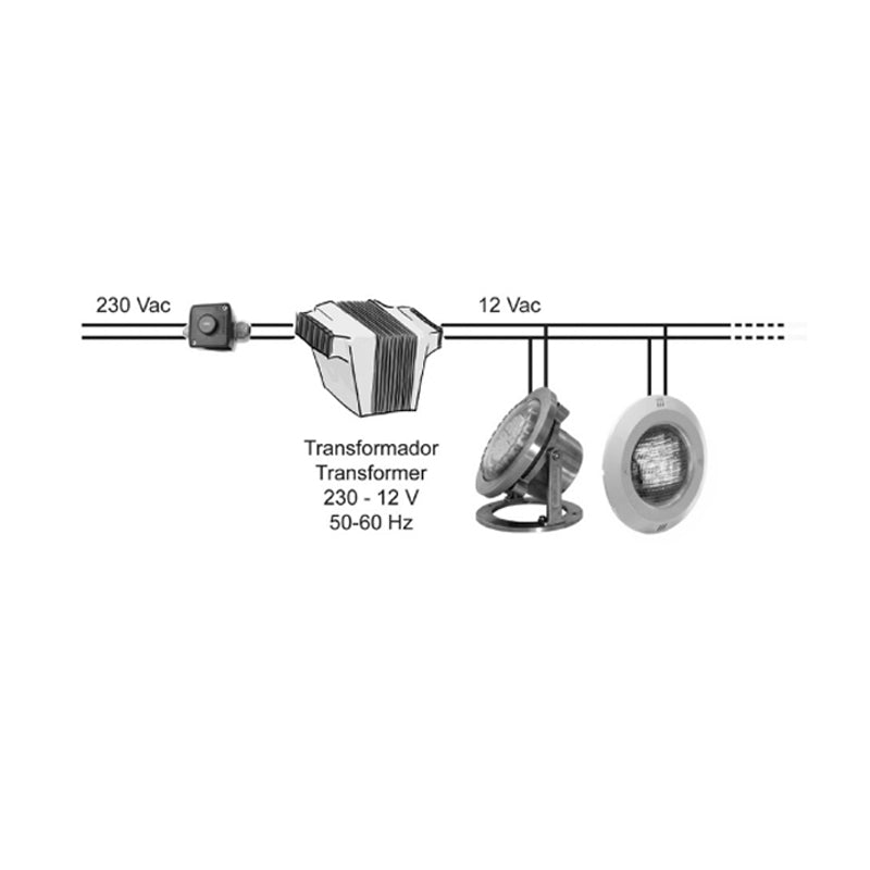 Pulsador para  control focos led