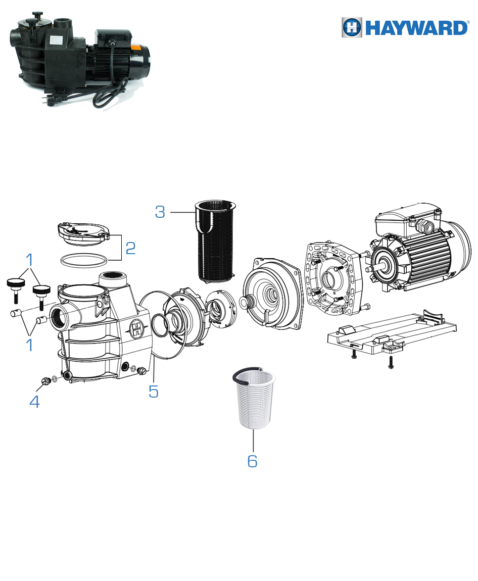 Onderdelen pomp Hayward Max-Flo