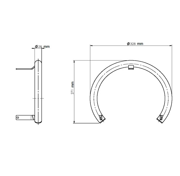 Agarradera Nadador Contracorriente Circular Inox Pulido