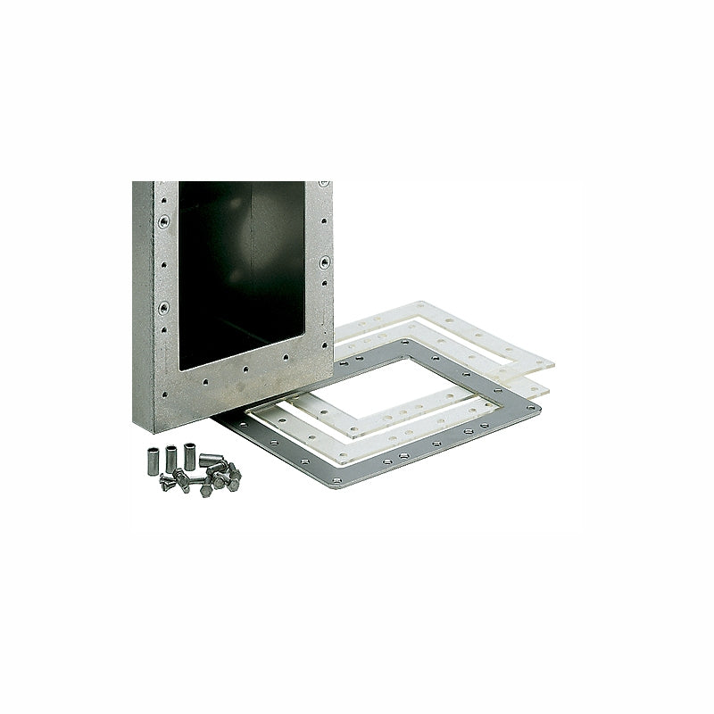 Complemento Inox montaje equipo natación contracorriente en piscina liner