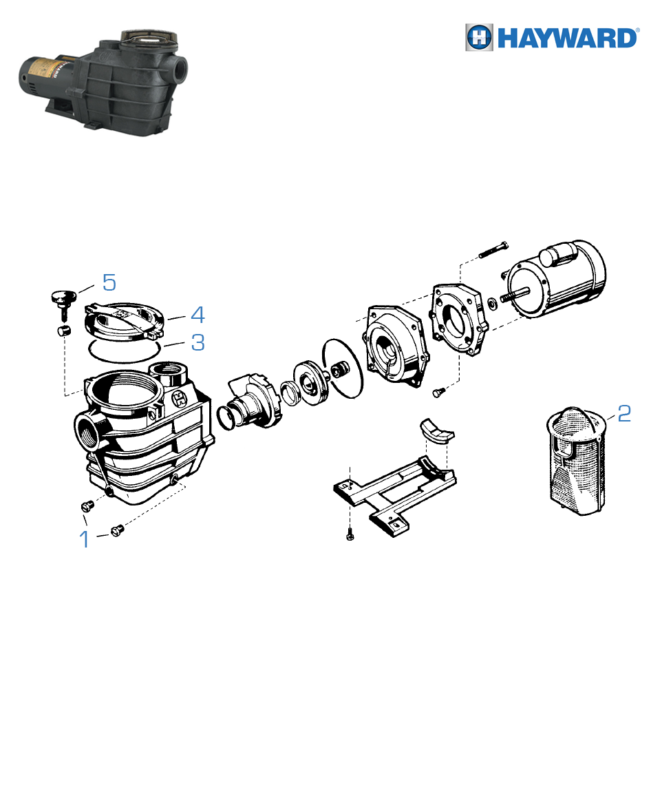 Recambios bomba Hayward Super II