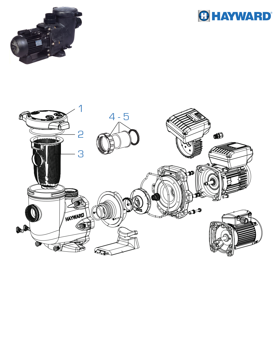 Spare parts pump Hayward Tristar