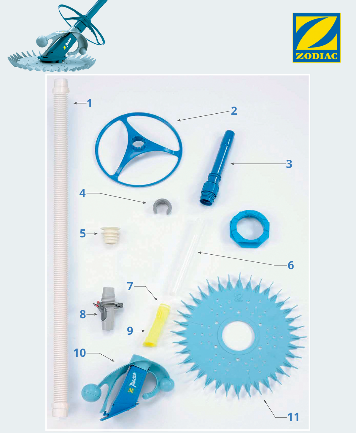 Recambios Zodiac Pacer