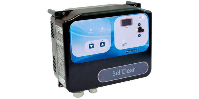 Clorador salino Astralpool Sel Clear 55 con regulador de pH CTX E-Series