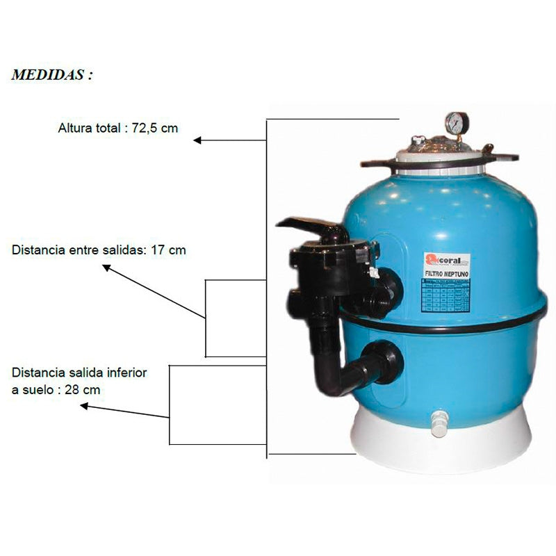 Filtro depuradora para piscinas Neptuno 500