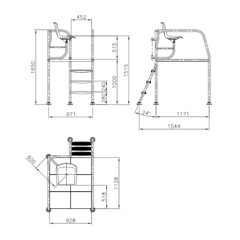 Silla socorrista H-1000 multiusos