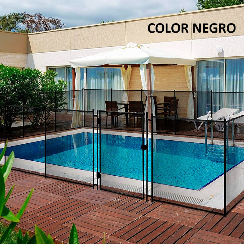 Módulo de 3 m de valla piscina Alvifence 16 mm negro