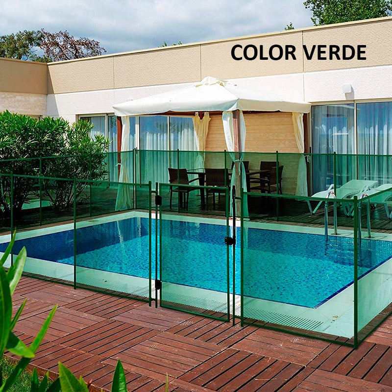 Módulo de 3 m de valla piscina Alvifence 16 mm negro