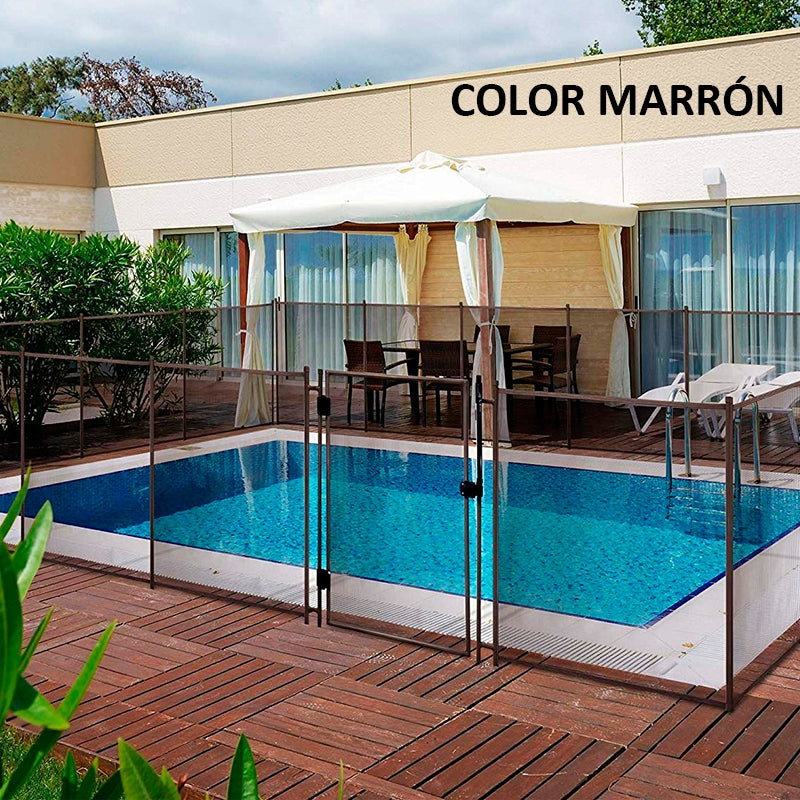 Módulo de 4 m de valla piscina Alvifence 16 mm negro