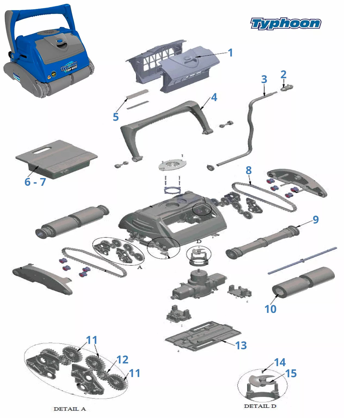 Spare parts Typhoon Top 4 Duo