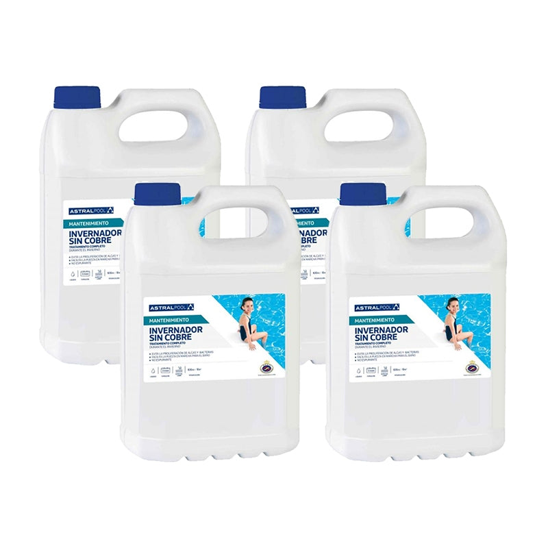 Invernador Astralpool en 5 lts para piscinas de liner/poliéster - Pack de 4 envases