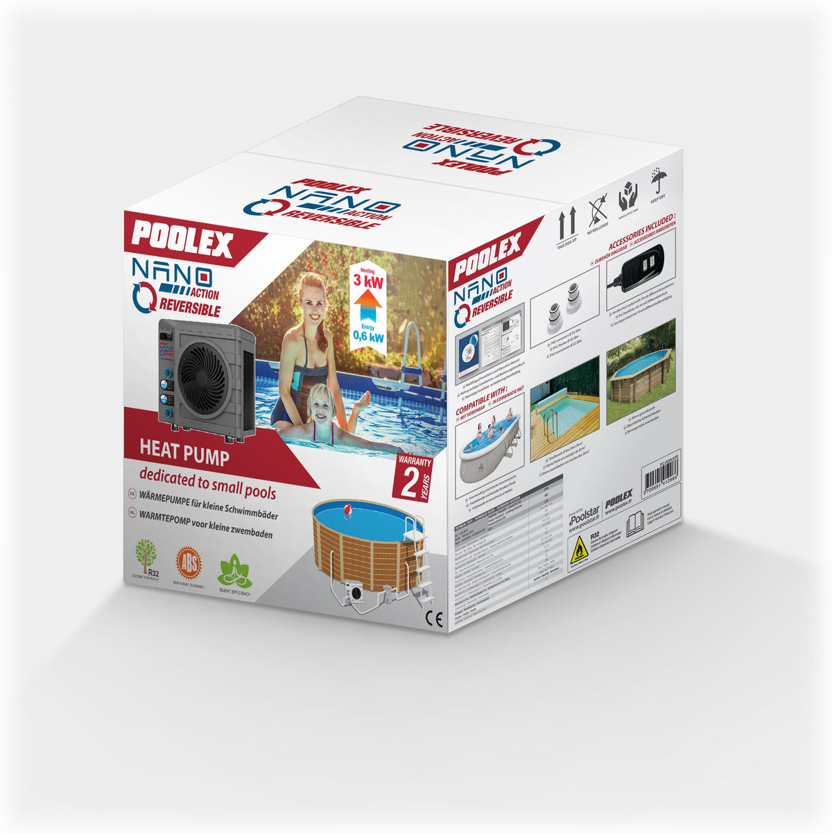 Bomba de calor Poolex Nano Action 3 R32 Reversible