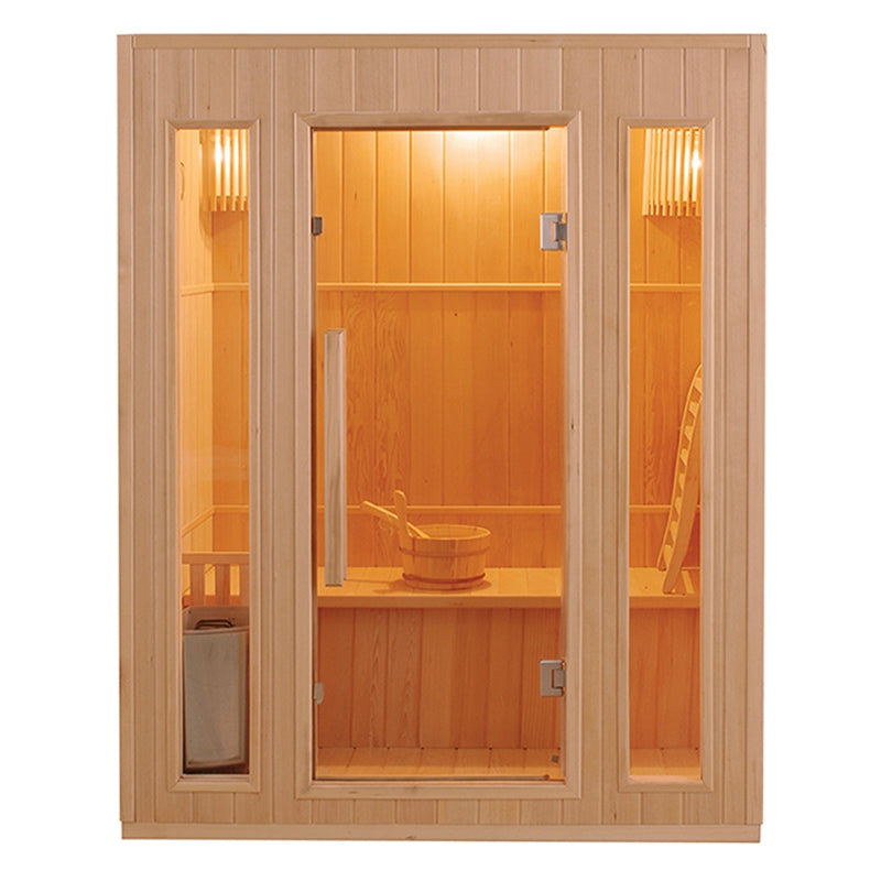 Sauna tradicional de vapor Zen de 3 plazas