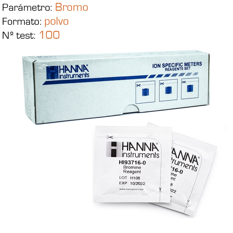 Reactivo polvo Hanna para Bromo 100 test
