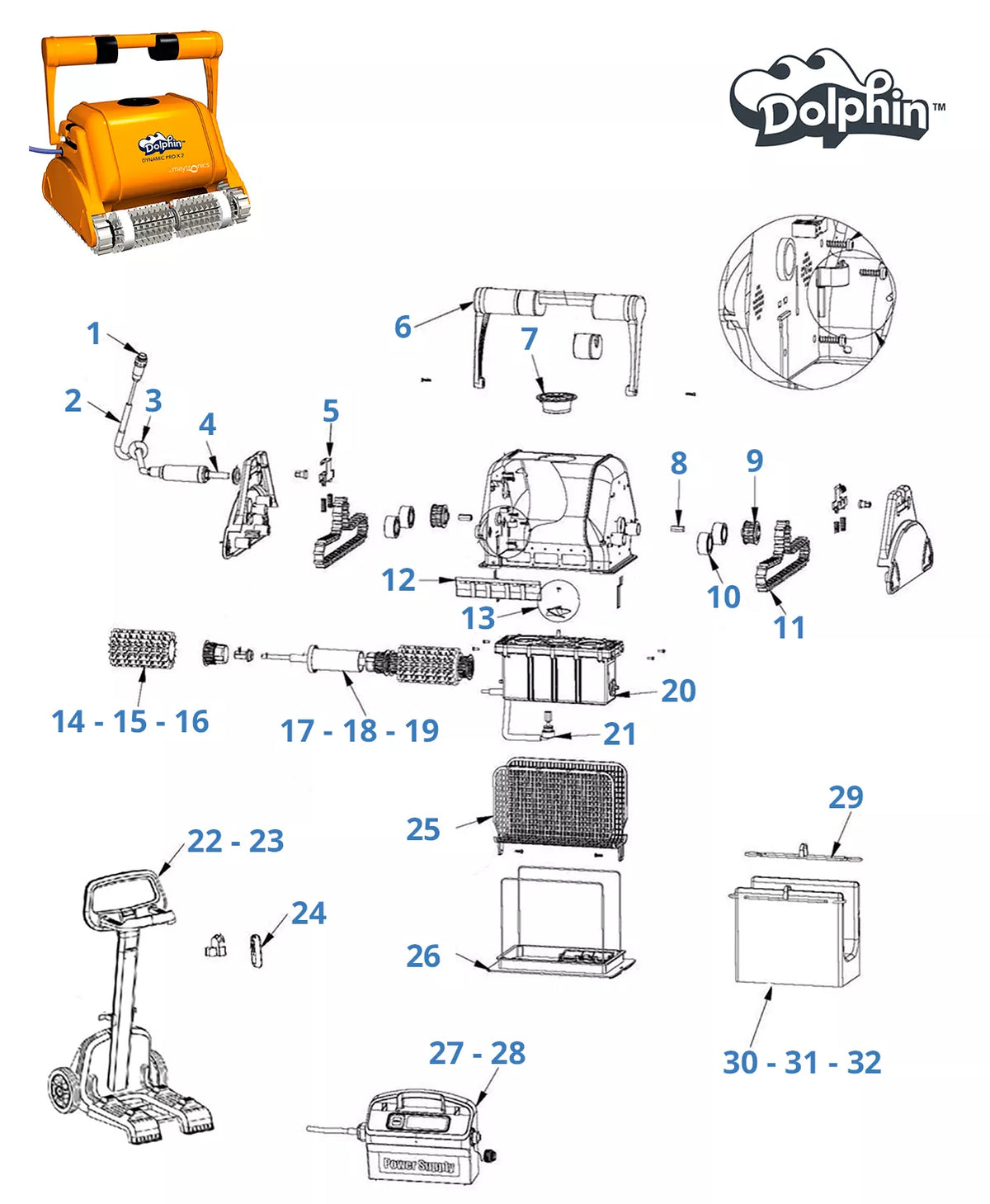 Ersatzteile für Dolphin Dynamic Prox2