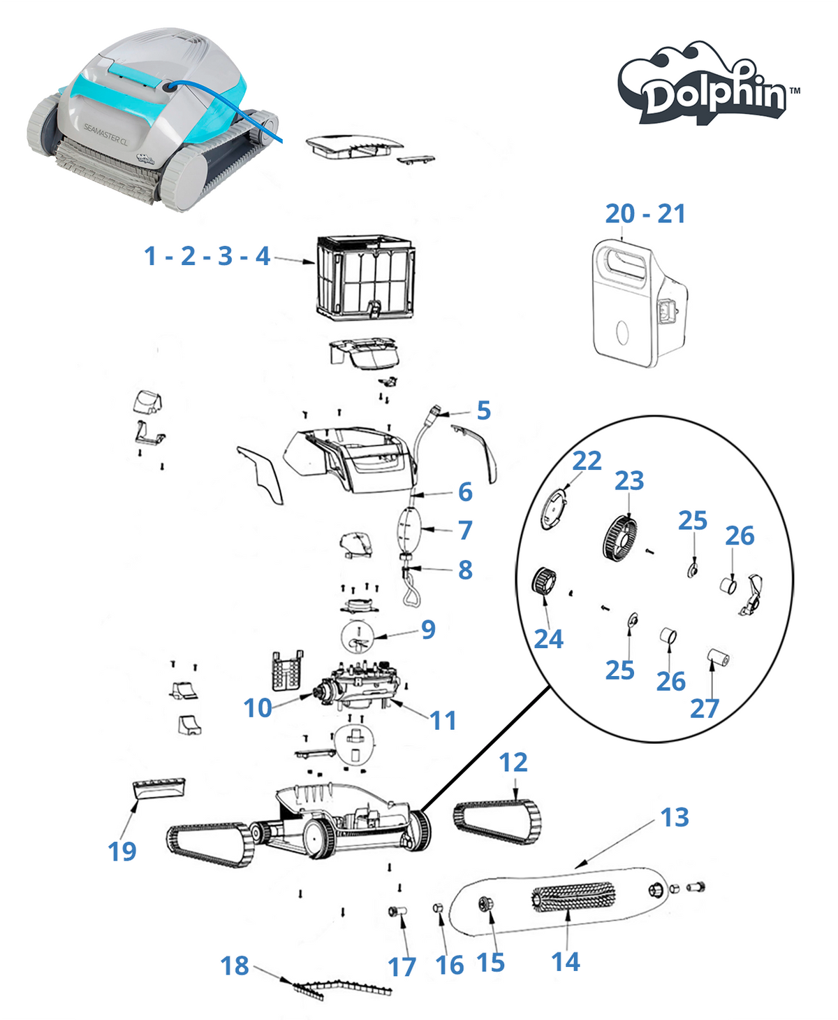 Recambios para Dolphin Seamaster CL