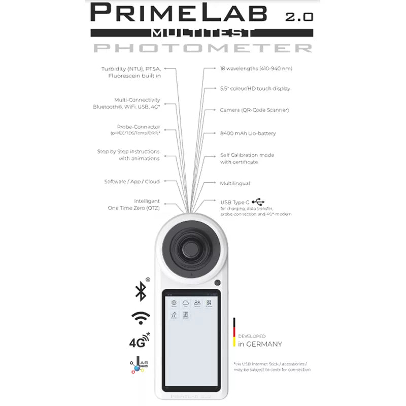 Fotómetro PrimeLAB 2.0 10 en 1