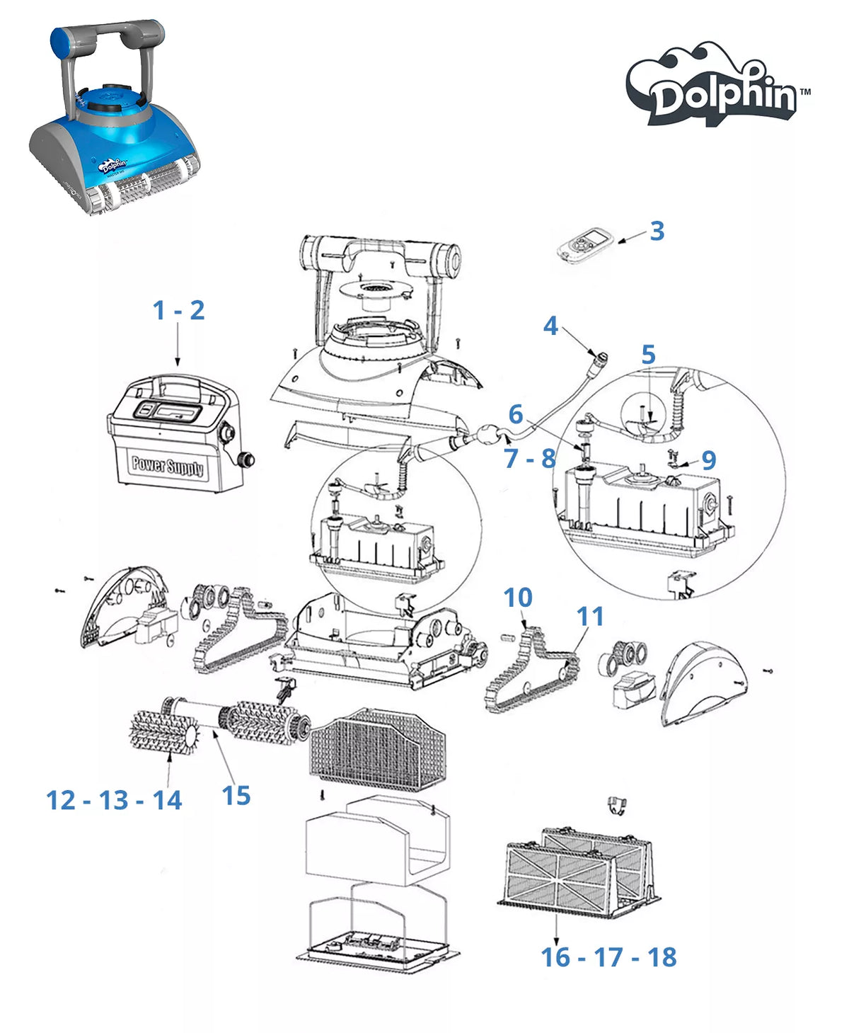 Recambios para Dolphin Master M5