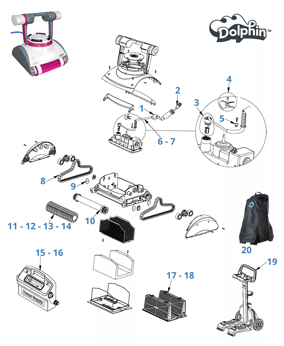 Spare parts for Dolphin LR5