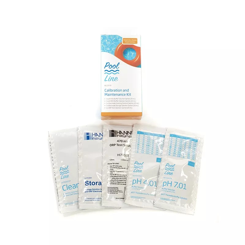 Hanna Kit de calibração e manutenção de pH e ORP da Pool Line BL123-70