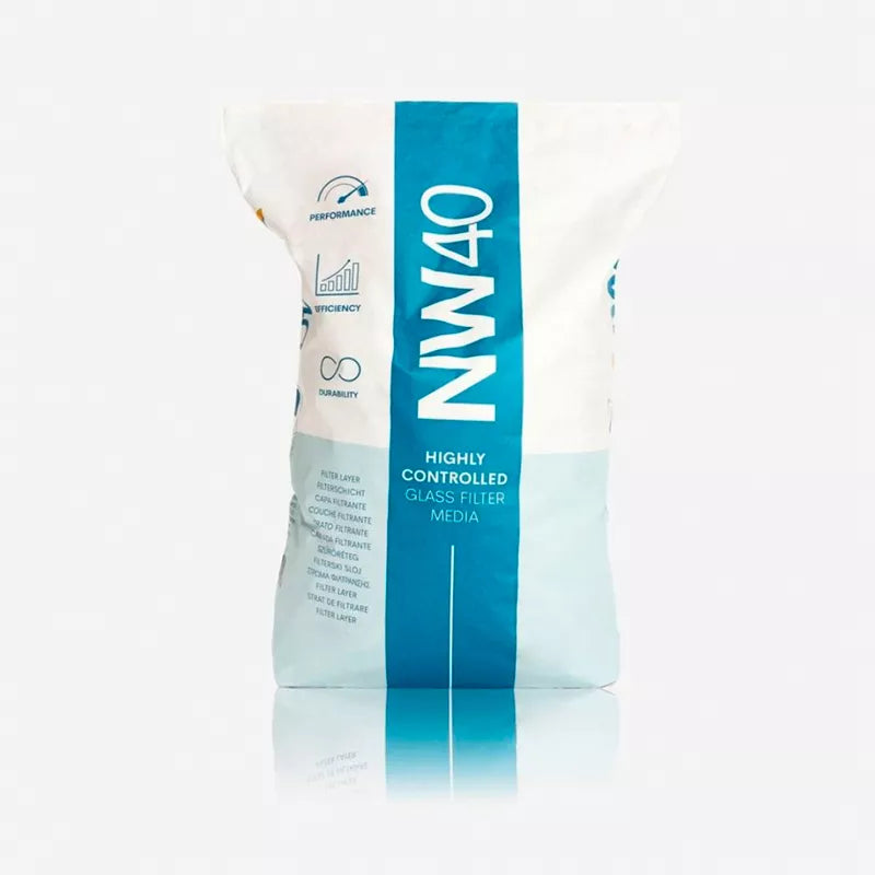 Vidrio filtrante NW40 0,6-1,2 mm en 20 Kg