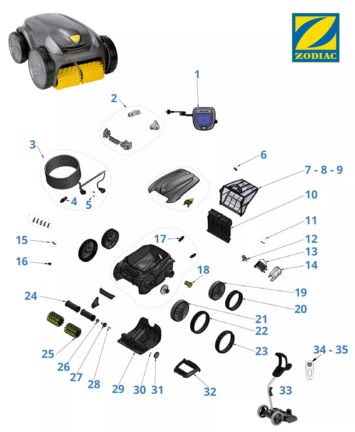 Recambios Zodiac OV 3500