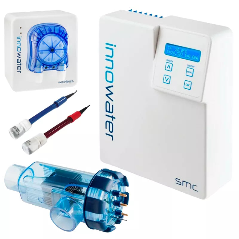 Clorador salino Innowater SMC 20 con controlador pH/Redox y wireless