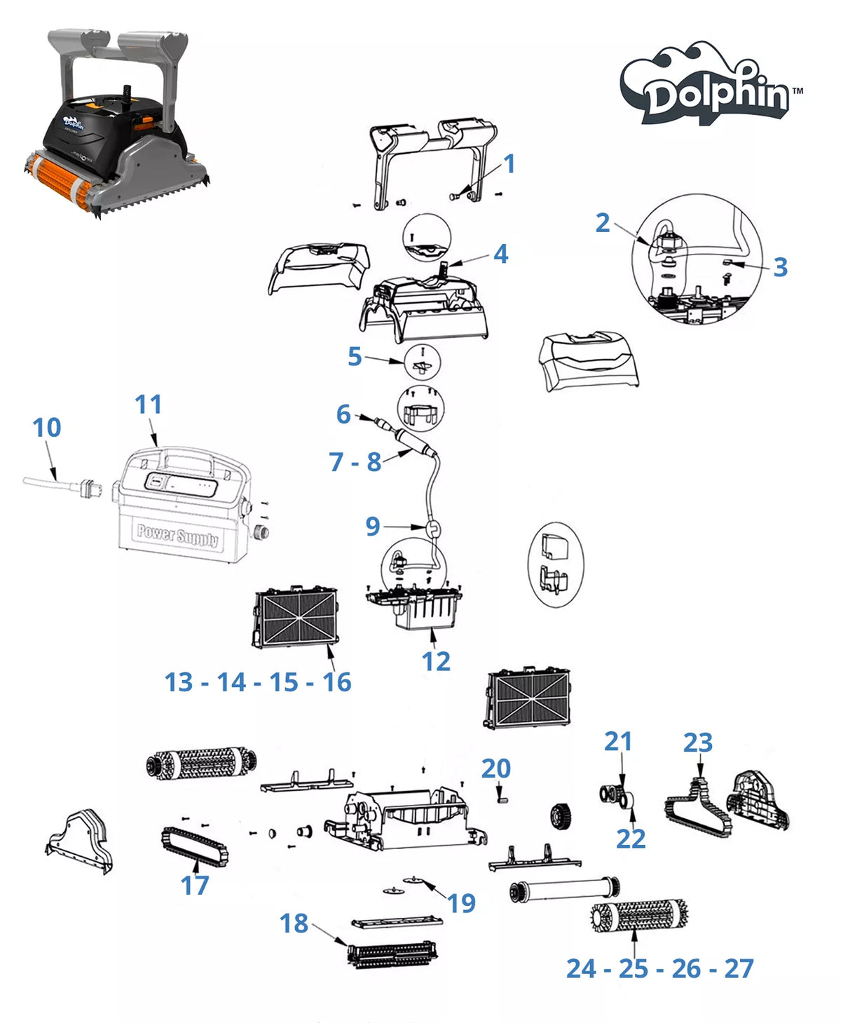 Recambios para Dolphin Explorer